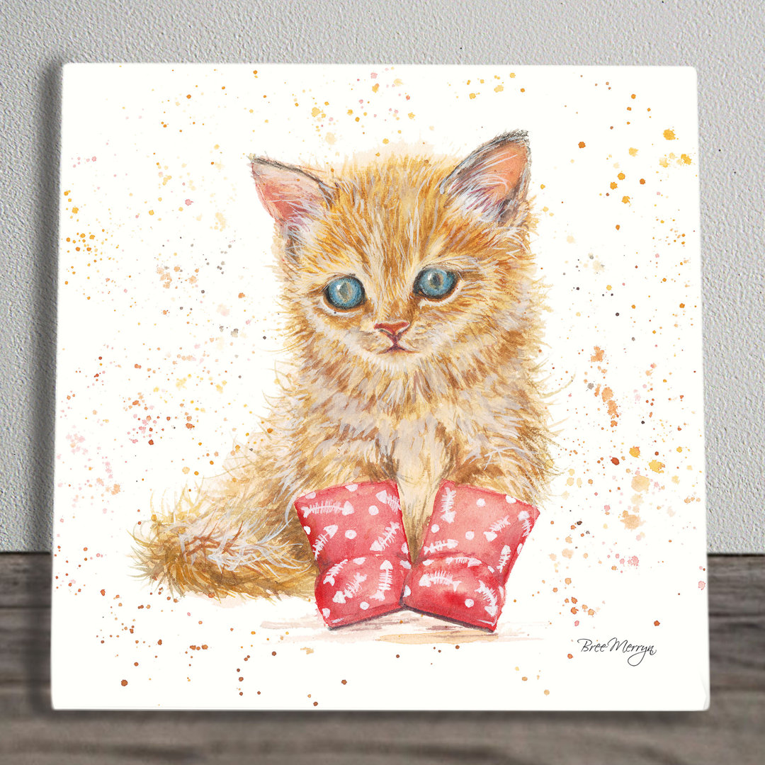 Marmalade Cat Bree Merryn Artwork Ceramic Tile Wall Décor