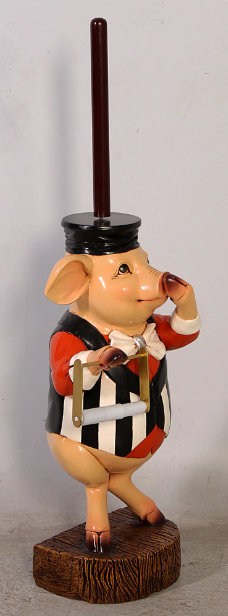 Jesslin Pig Toilet Paper Holder Statue