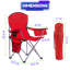 Ensemble de 2 chaises de camping avec mini glacière intégrée, poche de rangement, porte-gobelet, sac de transport parfait pour le camping, la pêche, la plage et la pelouse-1596718282