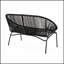 Causeuse d'extérieur tissée Condessa avec rotin en polyéthylène durable et structure en métal élégant-966243677