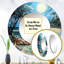Coastal Island Escape - grand miroir de plage, miroir mural rond décoratif, impression sur métal-97182916