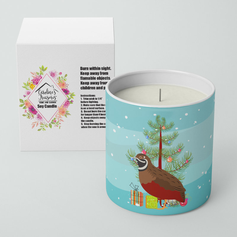 Bougie décorative chinoise en forme de caille de Noël 10 oz