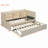 Upholstered Corner Daybed With Trundle, Bookcase And Outlets-1964124932