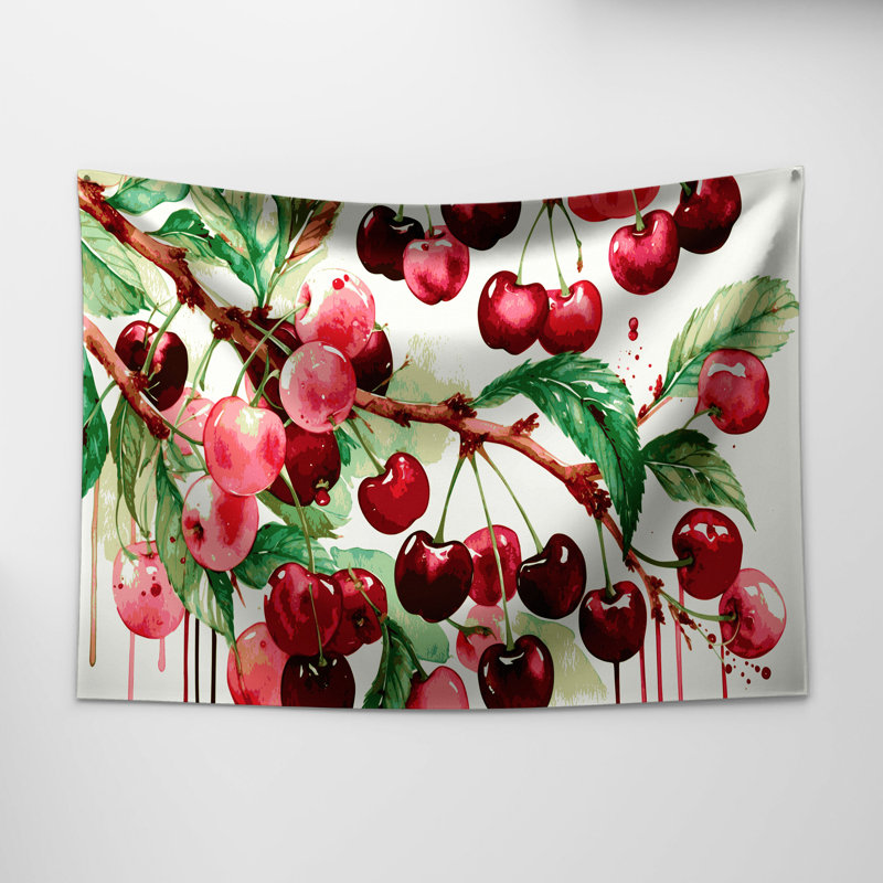 Tapisserie murale «Fruit Cherry Sour», 68 po x 80 po