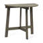 Table de bistro semi-ronde pliable, couleur grise, fabrication en bois gris, forme, caractéristique