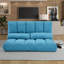 Double Chaise Lounge In Blue: Breathable Material With Pillows (Blue): Ample Seating Space