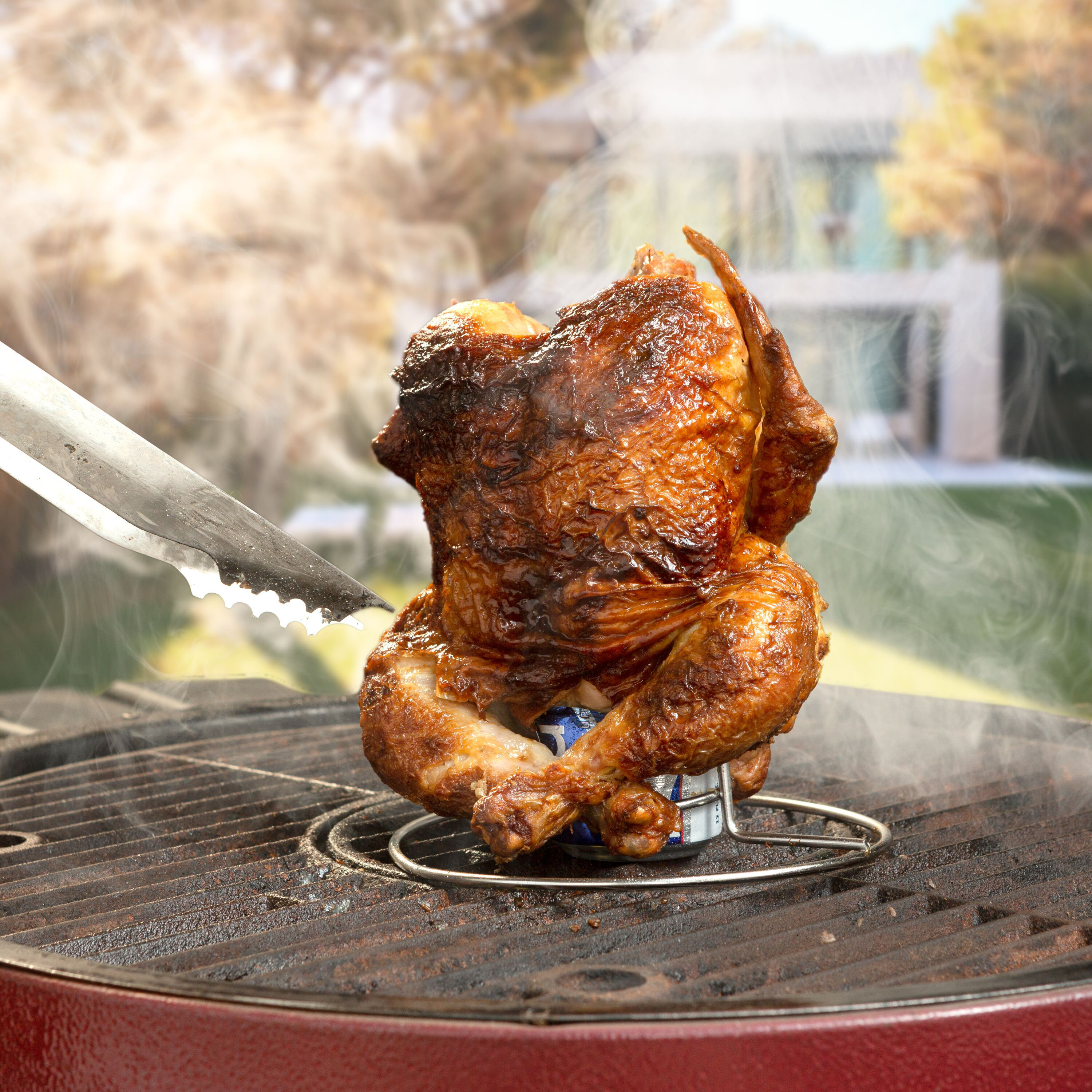 Beer Can Chicken Holder X2 Beer Can Chicken Stand With Handle