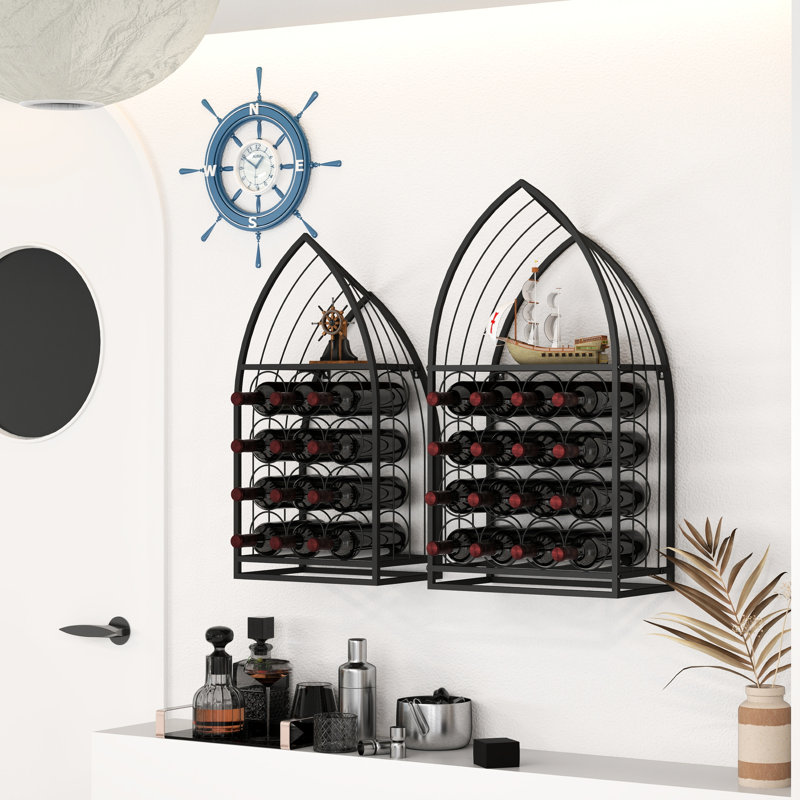 Armoire à vin 2 pièces avec forme pour spiritueux et rangement dans la cuisine