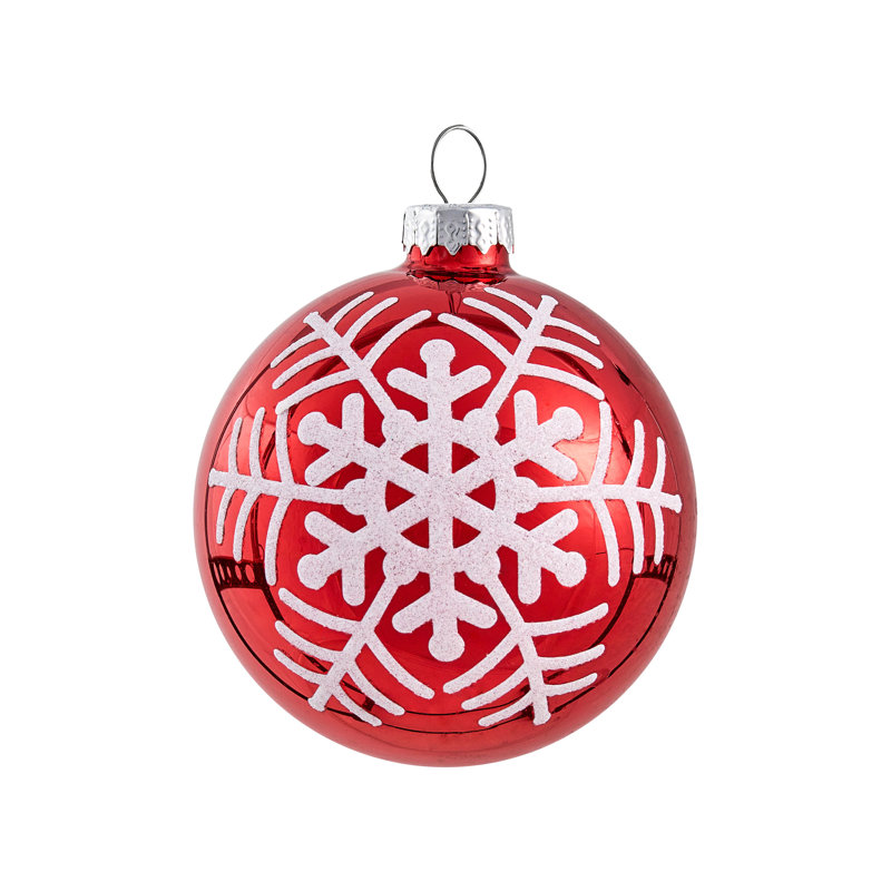 14cm Handmade Solid Colour Glass Ball Ornament