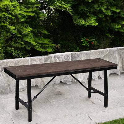Banc en chêne et finition noire Mariatu