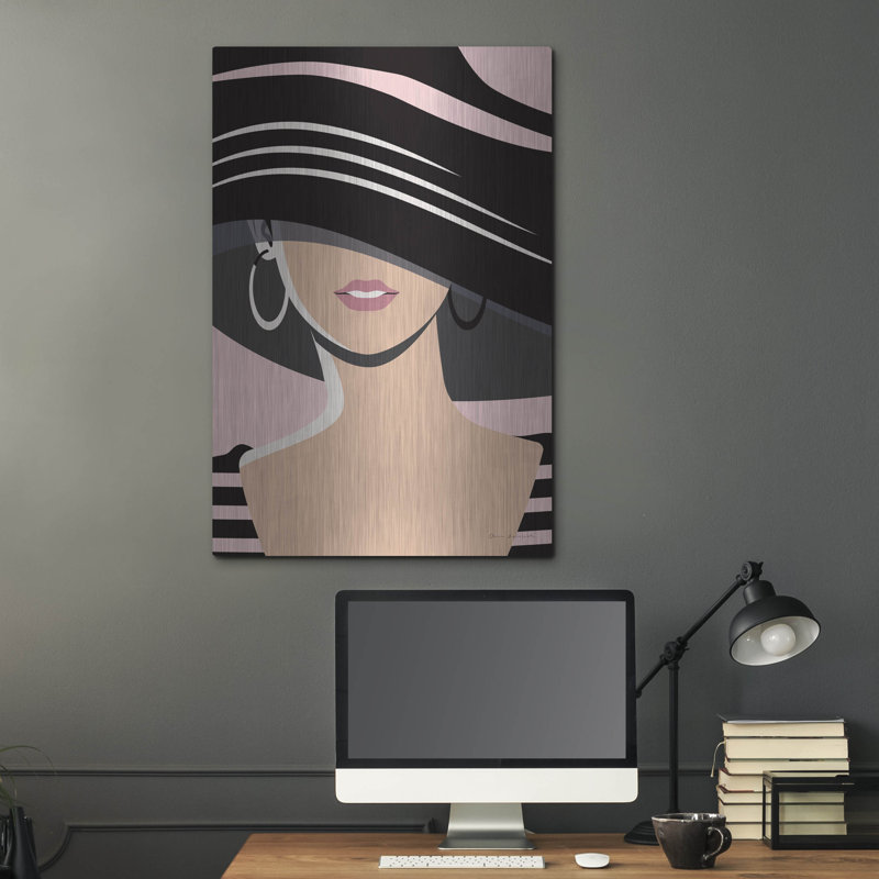 «Beach Chic 3 Blush» par Omar Escalante, art mural en métal, H 36 po x l 24 po