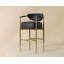 HELOISE Upholstered Stool with Metal Frame-602130930-602130929