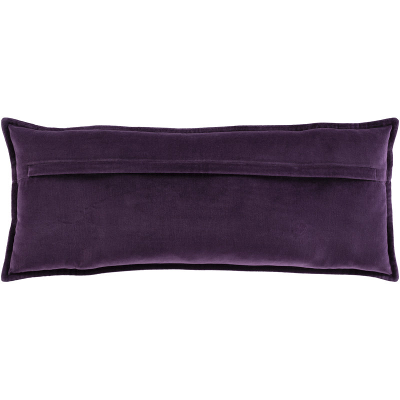 Housse et insert de coussin rectangulaire en coton Norwin, Housse de coussin seulement - sans coussin, Prune foncée