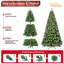 Arbre de Noël artificiel en PVC pré-éclairé avec base en métal-2117550640