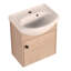 Petit meuble-lavabo de 18 po avec lavabo en céramique, fixation murale
