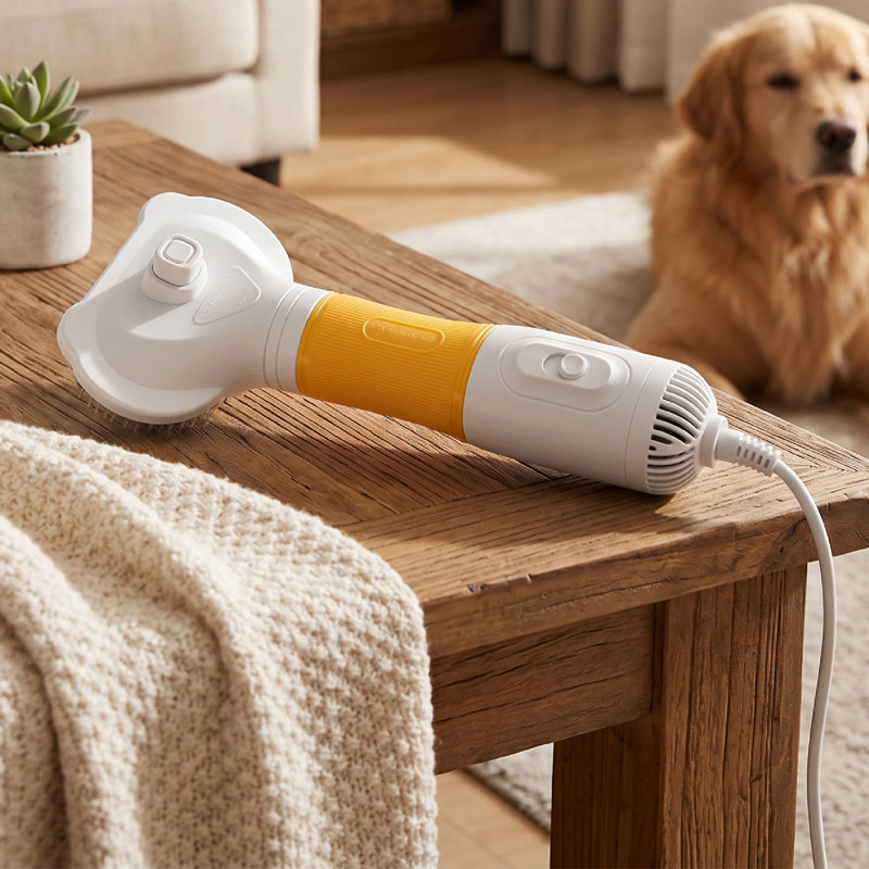 Brosse à chat pour chats et chiens, Jaune