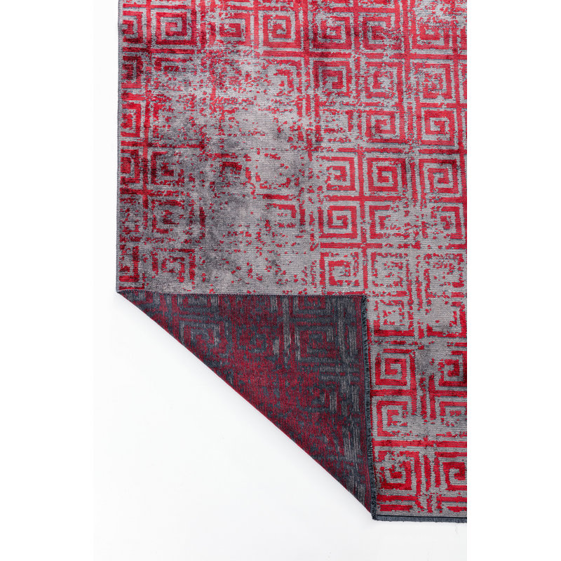 Rapture Red/Gray GeometricLuxury Area Rug, Rectangle 7'10" x 11'2"