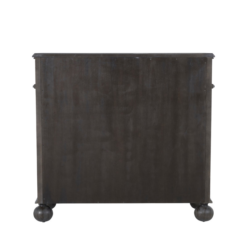 Ezekiel 2 - Door Accent Cabinet, Cerused Forest Black