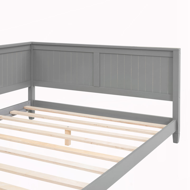Full Size Wood Daybed/Sofa Bed, Gray, Full
