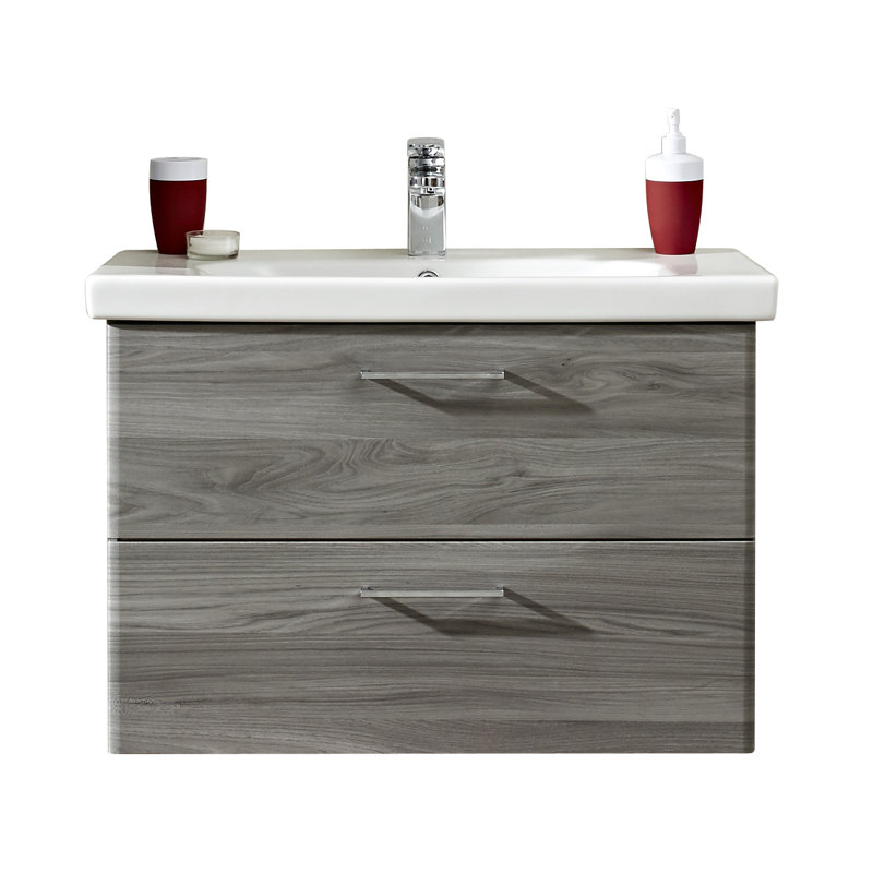 820mm Single Bathroom Vanity with Integrated Ceramic Basin