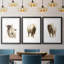 «Rustic Bull II», impression encadrée sur mesure de qualité supérieure mate - 3 pièces-607174411-607174408