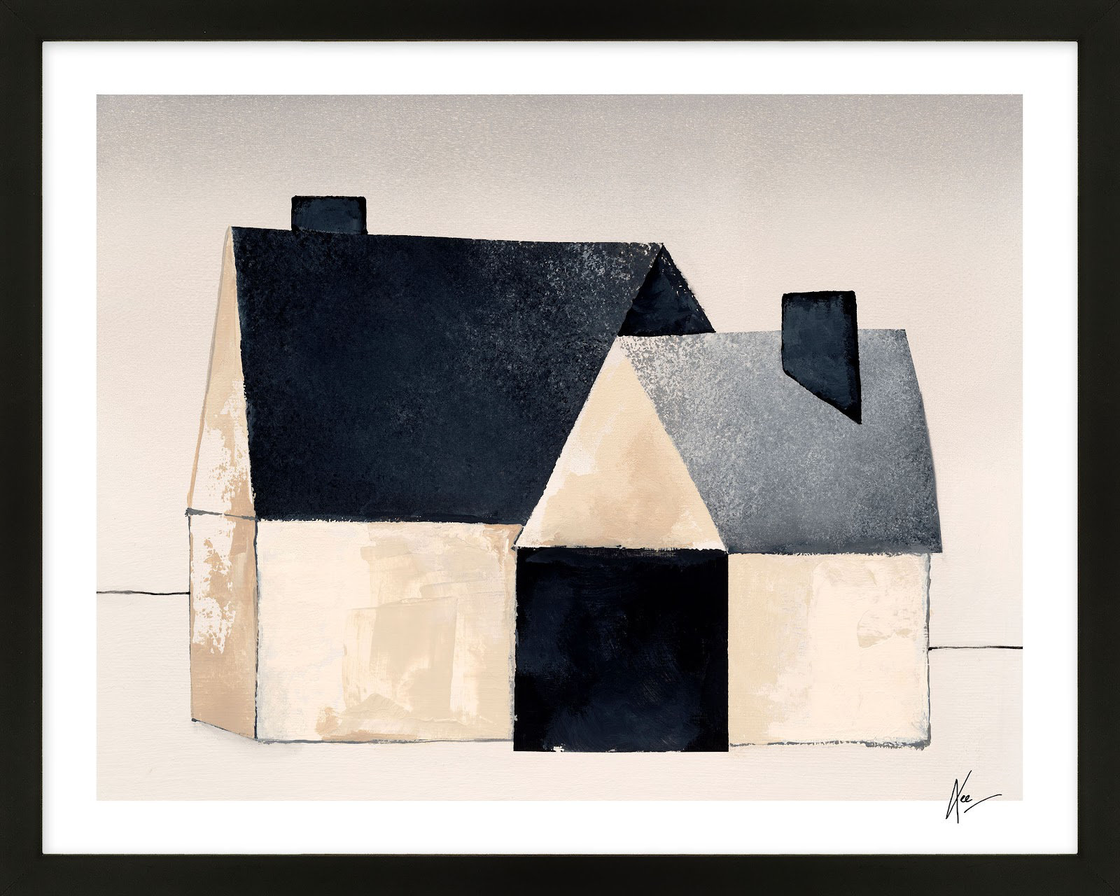 Urban Barn 2 Print by Lee Lessem, Black, 40" H x 50" W x 1.25" D
