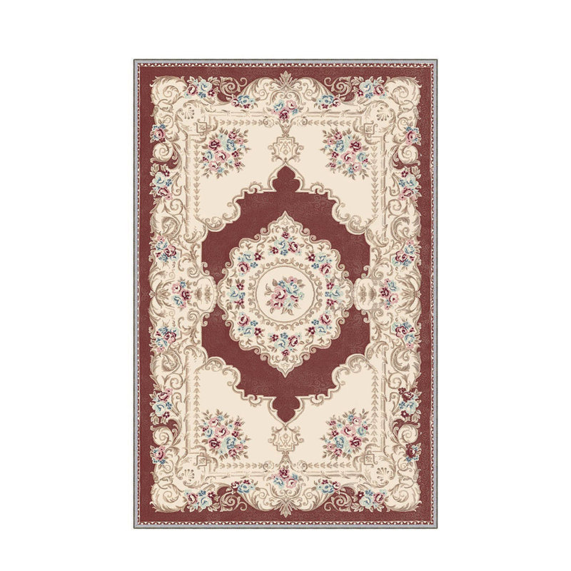 Luxurious 3D Printed Woven Carpet, 55.1 x 86.6 inches | 100% Polyester, Antibacterial, Machine Washable | Non-Slip PVC Felt Dot Underside, 0.3 in Pile Height | Perfect for Living Room, Bedroom & Home Decor