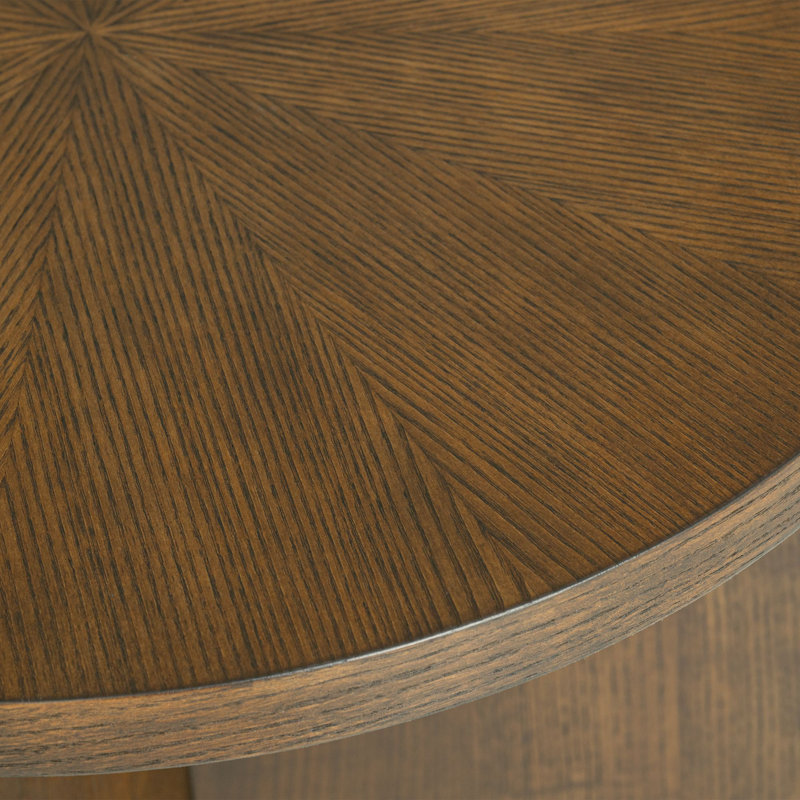 Table d'appoint ronde 22 "avec base à piédestal Perry Street Sadie, Noyer brun