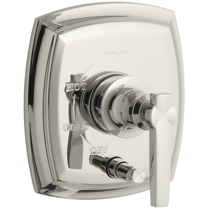 Garniture de valve à équilibrage de pression Margaux® Rite-Temp, Nickel poli éclatant