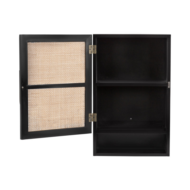 Alard Solid Wood Accent Cabinet, Black
