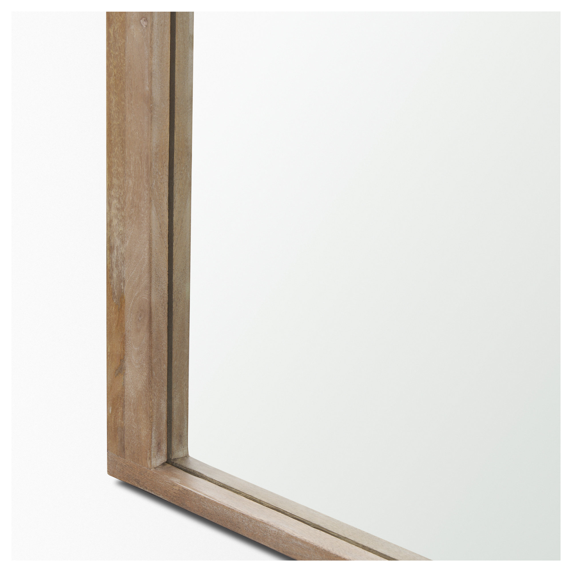 Vixe Solid Wood Mirror, 72" x 30", Light Brown