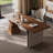 Nut-brown Rectangular Manufactured Wood desk-927282189