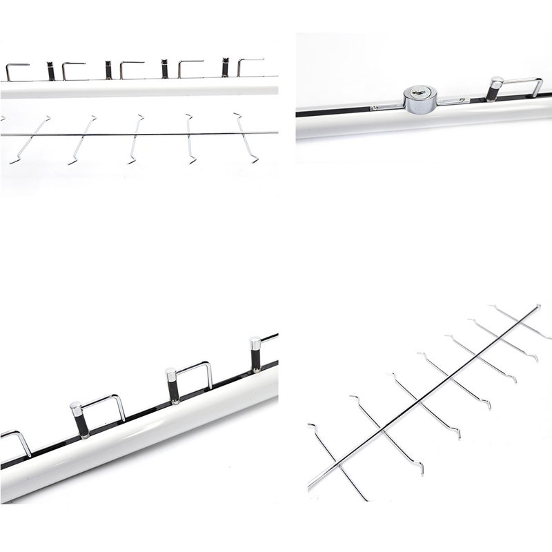 43.3'' H x 9.3'' W 8 pcs Aluminum Eyeglass Display Stand Rack with Lock