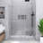 60 In. W X 75 In. H Reversible Sliding Semi-Frameless Shower Door In Chrome Finish