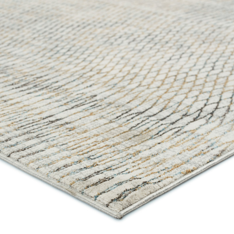 Tapis ivoire / gris Maranto, Tapis de couloir 2 pi 6 po x 10 pi