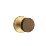 Emtek Select Dummy Knobset w/ Disk Rosette & Conical Stem, Dark Walnut Knob
