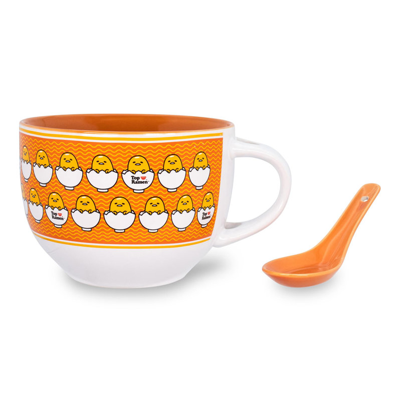 Gudetama x Nissin Top Ramen Soup Mug with Spoon - Thumbnail 2