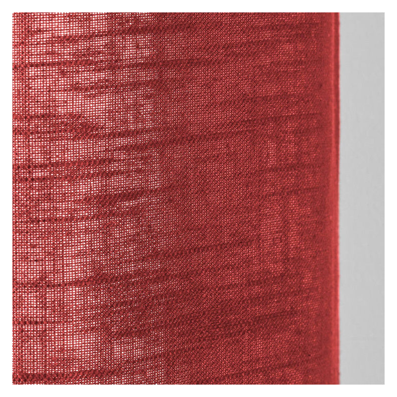 Bellavista Semi Sheer Curtain Single Panel, Width 145 x Drop 280cm, Bright Red
