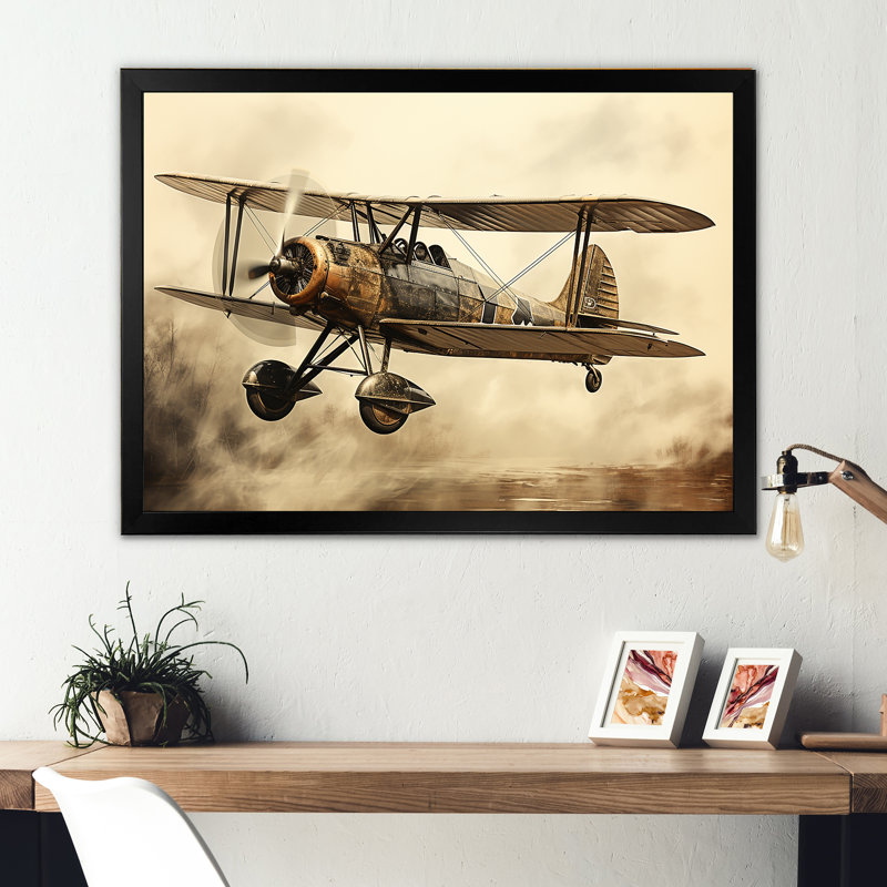 «Urban Plane», impression sur toile, Cadre photo noir simple, H 24 po x l 32 po x P 1 po