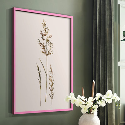 «Delicate Stems II», reproduction encadrée - bois massif