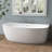 67'' Freestanding Whirlpool Tub Soaking Acrylic Bathtub With Faucet