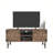 TV Furniture Vintage Wood Stand with 2 Cupboards | Walnut | Fits 80-89 Inch TVs