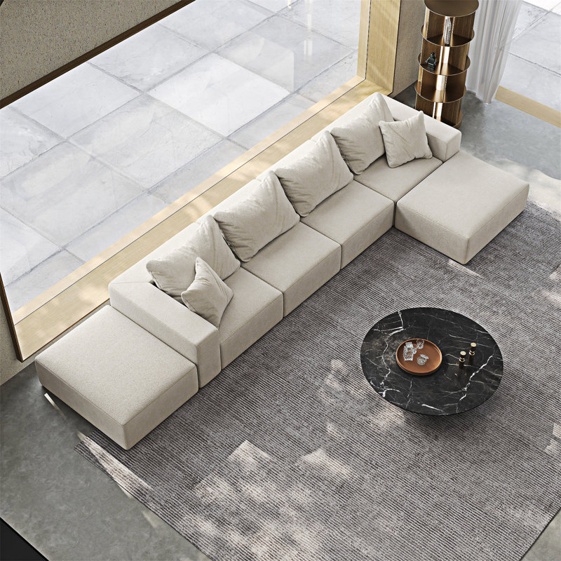 Upholstered Modular Sectional Sofa Couch