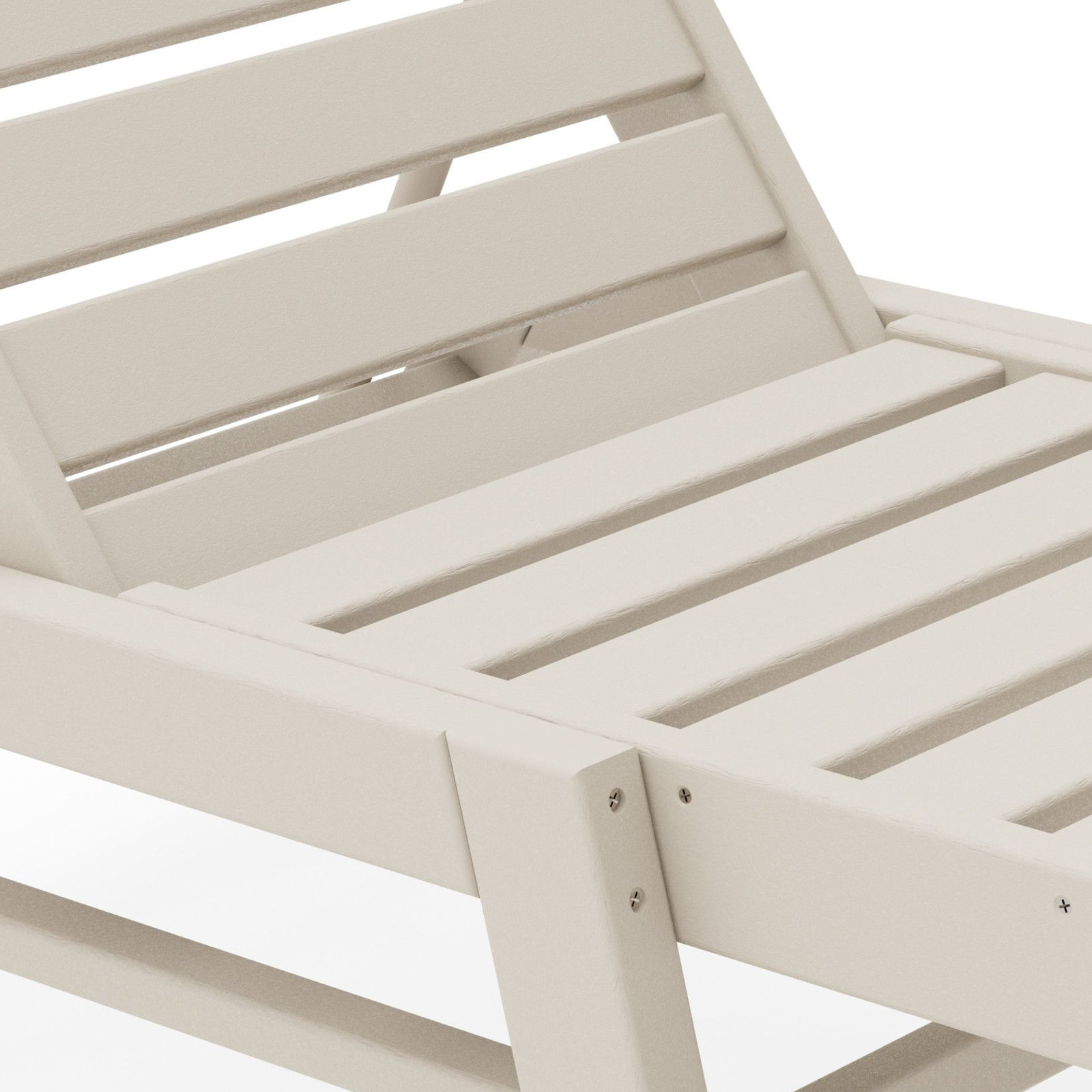 POLYWOOD® Nautical 24" Patio Chaise Lounge, Sand