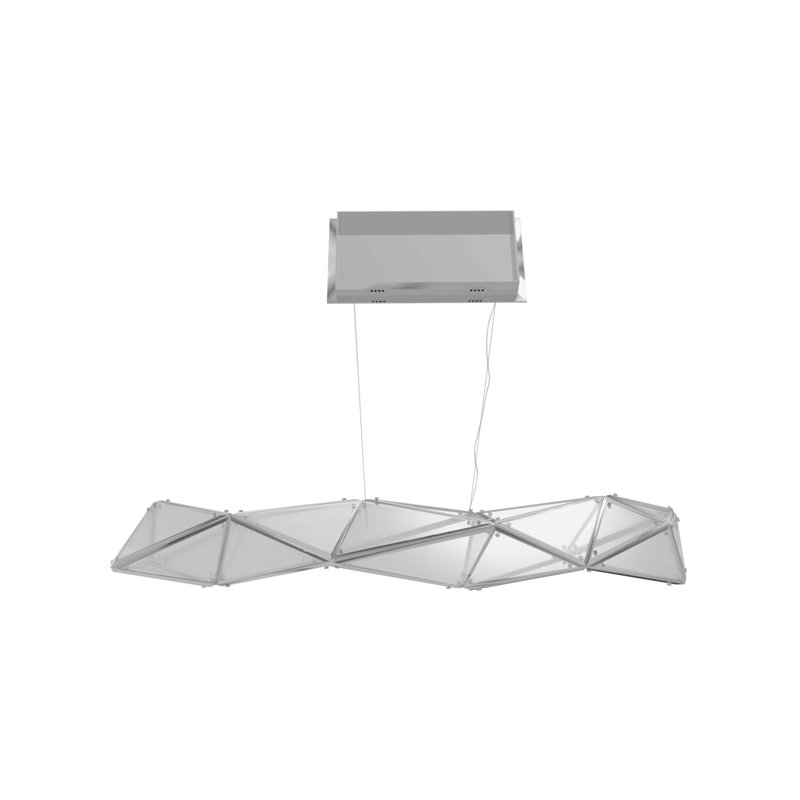 Seoul Etched Acrylic Linear Pendant, 107" H x 63" W