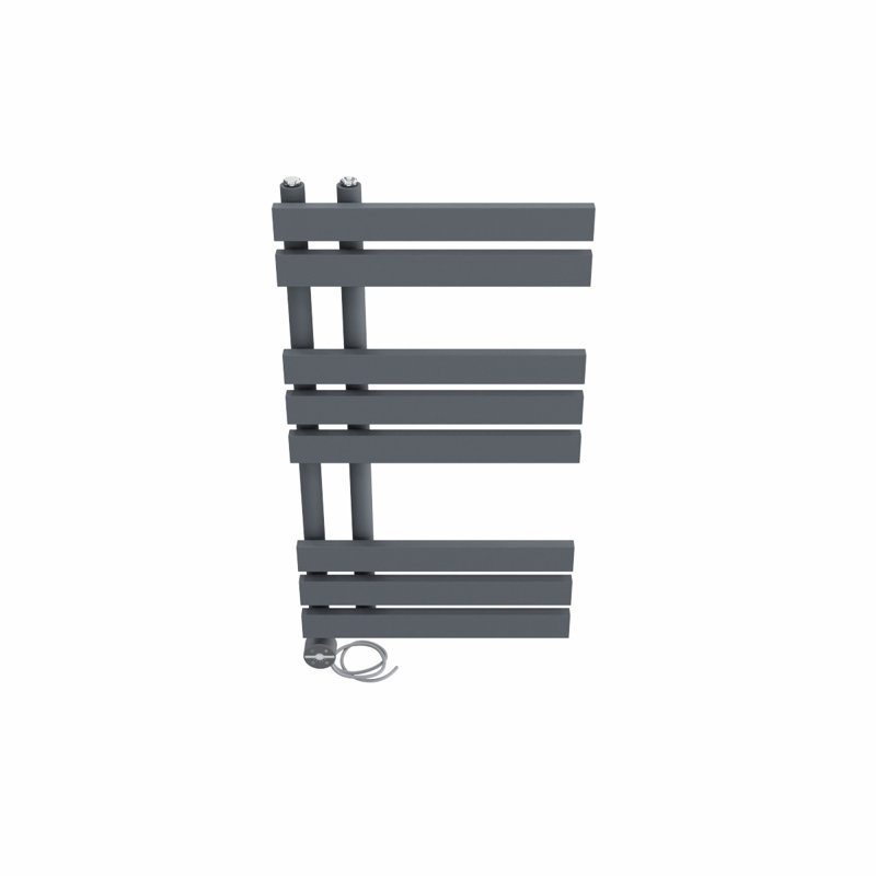 Cashtin Designer Towel Rail Heated Towel Rails, 80cm H x 45cm W x 7.35cm D, Anthracite