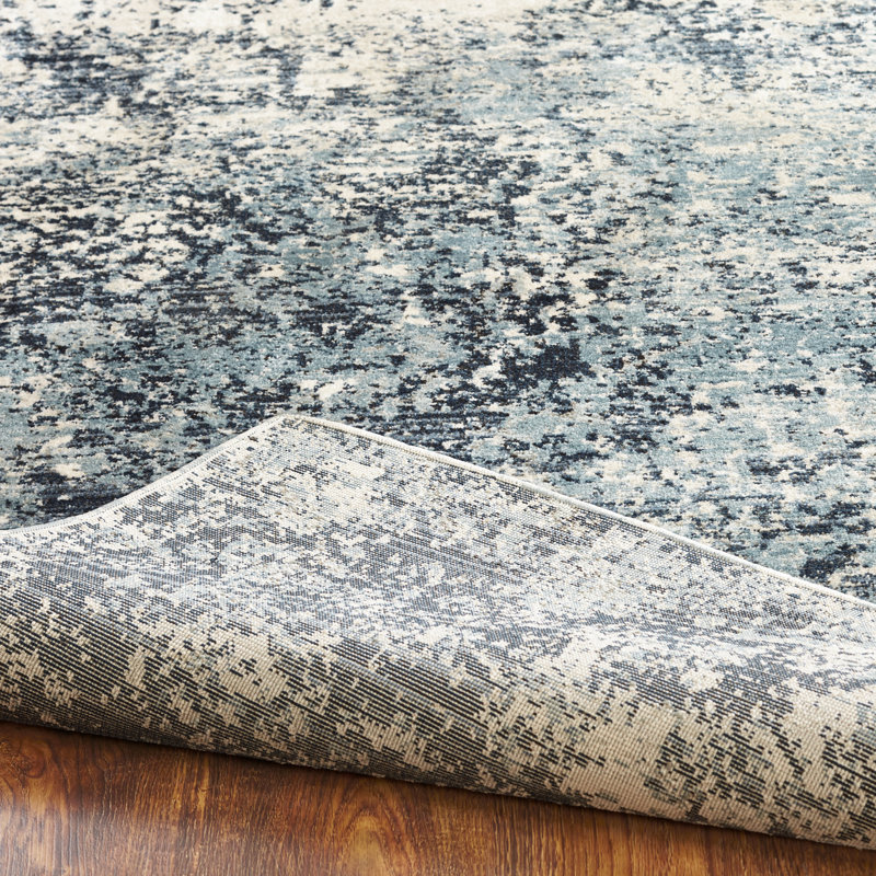 Mayer Area Rug in Ivory/Gray, Rectangle 2' x 3'