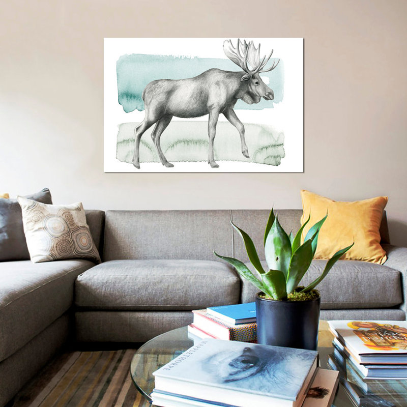 « animale iii », reproduction d’impression sur toile, H 8 po x l 12 po x P 0,75 po, Toile tendue, Pas de tapis