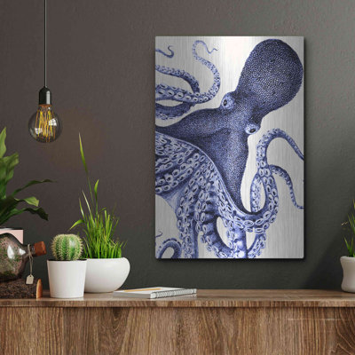 «Landscape Blue Octopus» par Fab Funky, art mural en métal