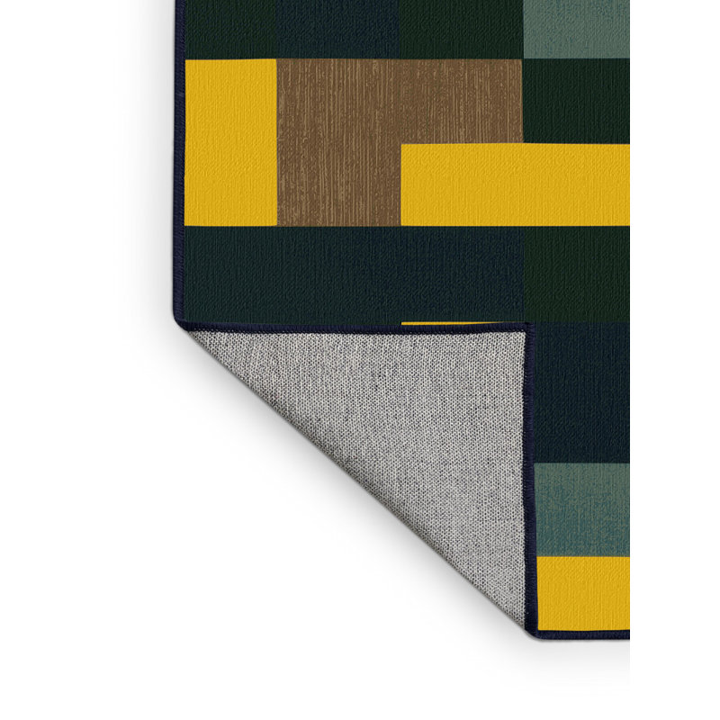 Tiled Greenery Rug, Rectangle 6' x 9'